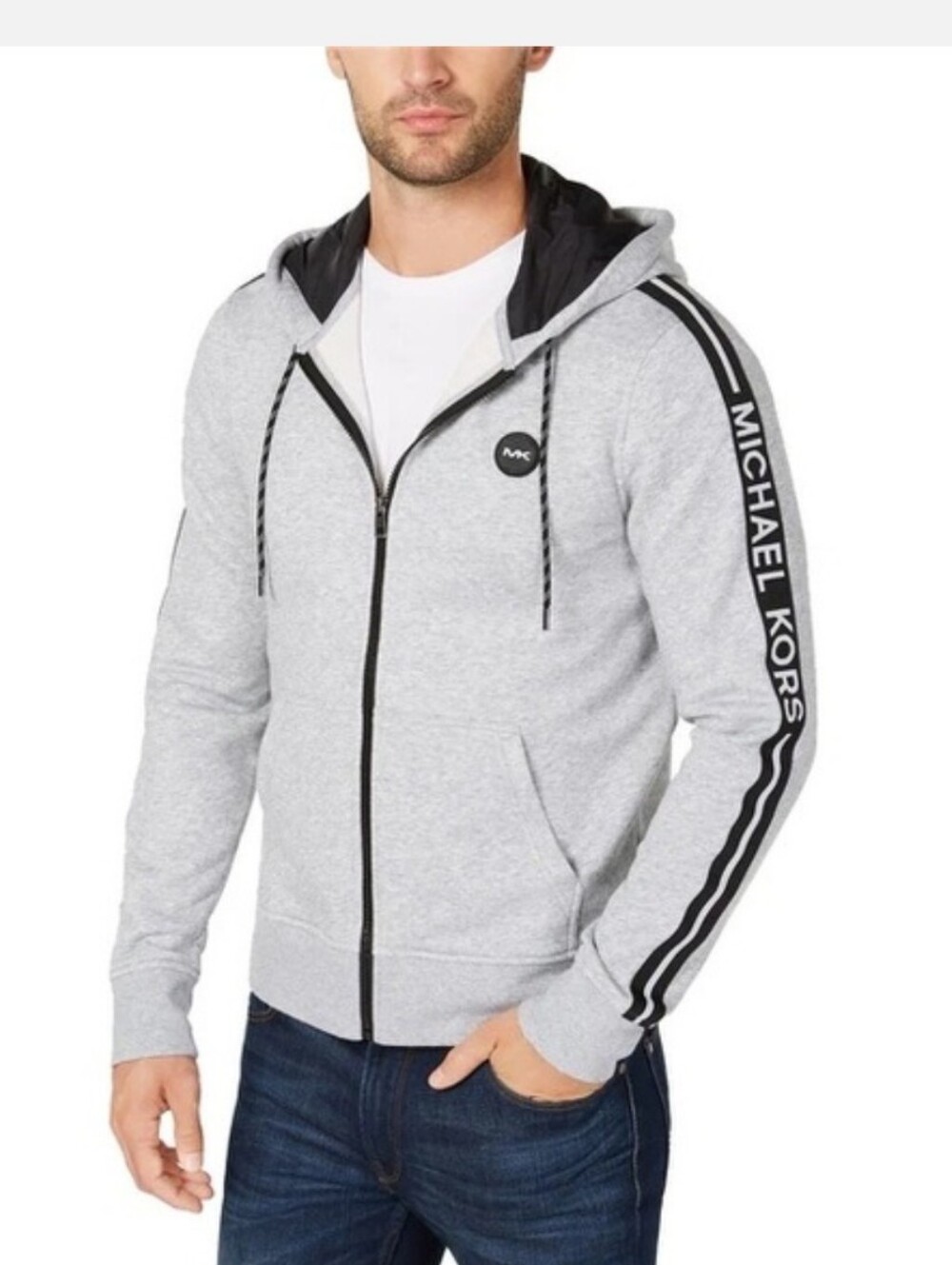 Retail $98 New Michael Kors Grey Zip Jacket